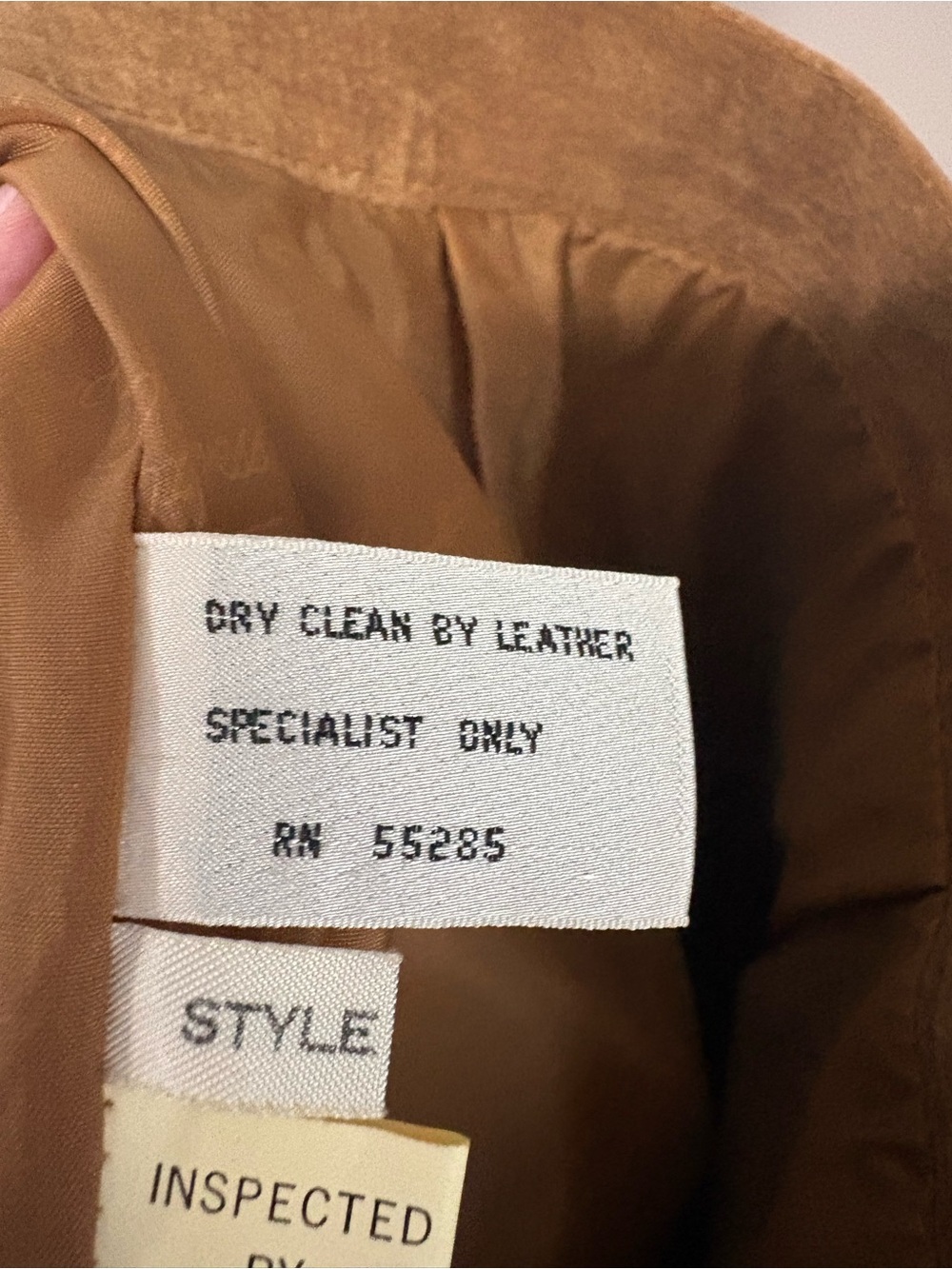 Express Suede Pencil Skirt in Cognac Brown - Picture 5 of 5